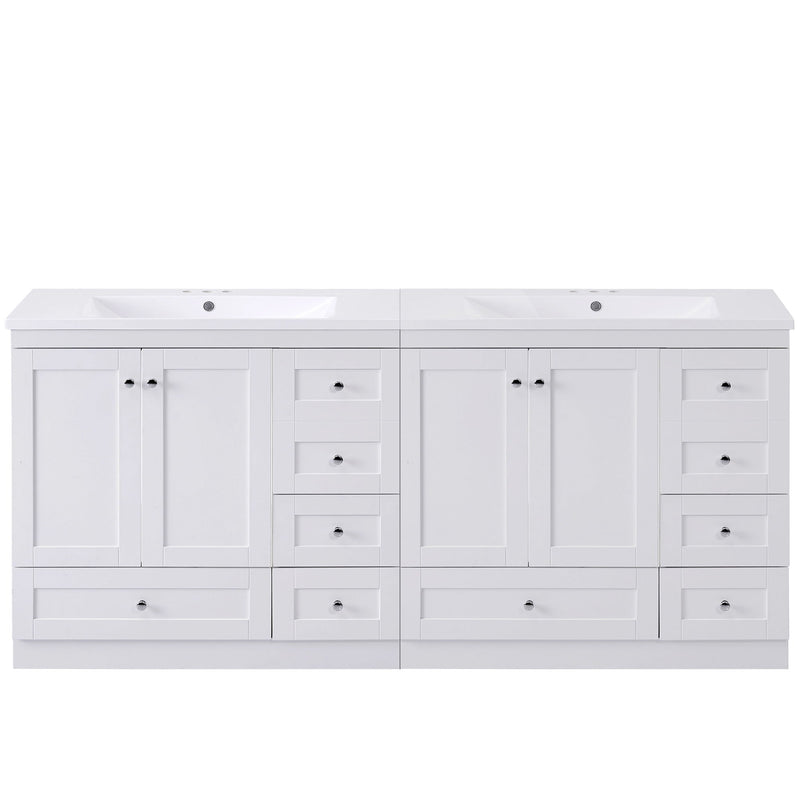 Shaker Free Standing Bathroom Vanity Cabinet & Sink, Soft Close Drawers, Soft Close Doors