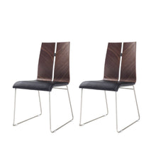 Load image into Gallery viewer, Faux Leather Dining Side Chairs (Set of 2) - Brown / Black
