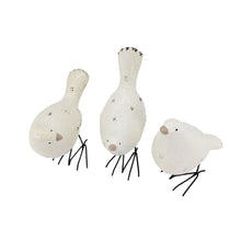 Load image into Gallery viewer, Fabric Bird Statue Tabletop Sculpture (Set of 3) - Black / White
