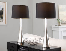 Load image into Gallery viewer, Diana - Contemporary Table Lamp (Set of 2) - Polished Nickel / Black Satin
