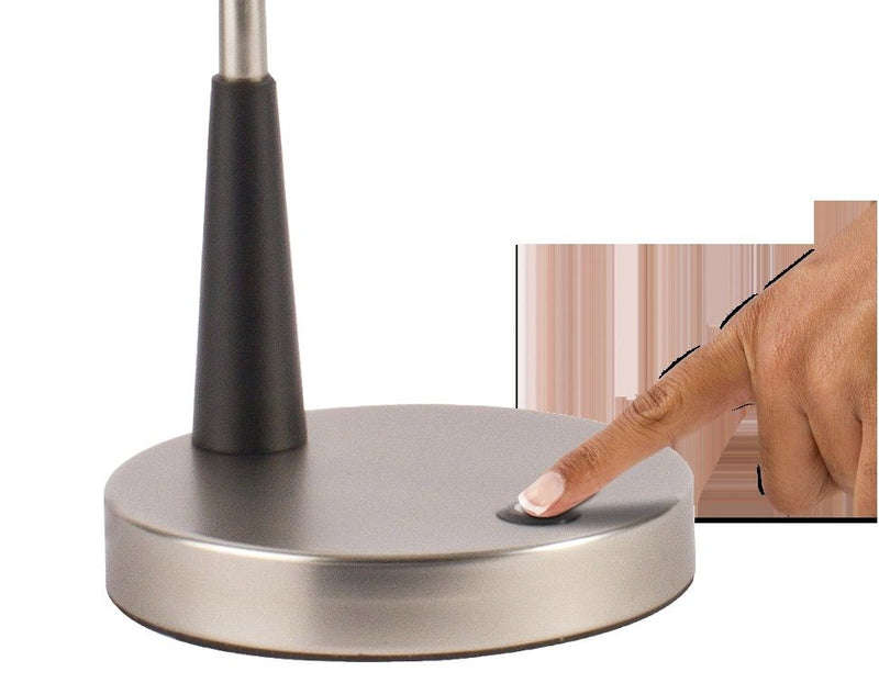 LED Adjustable Desk Lamp - Black Matte And Silver