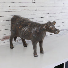 Load image into Gallery viewer, Cow Figurine - Black / Rust
