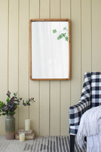 Load image into Gallery viewer, Rectangle Wood Mirror, Farmhouse Wall Decor For Living Room Bedroom Entryway - Brown
