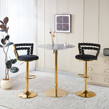 Load image into Gallery viewer, Modern Bar Chair With Iron Tube Legs, Soft Cushions And Comfortable Backrest (Set of 2)
