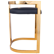 Load image into Gallery viewer, Iron Low Back Counter Height Bar Chair - Black / Gold
