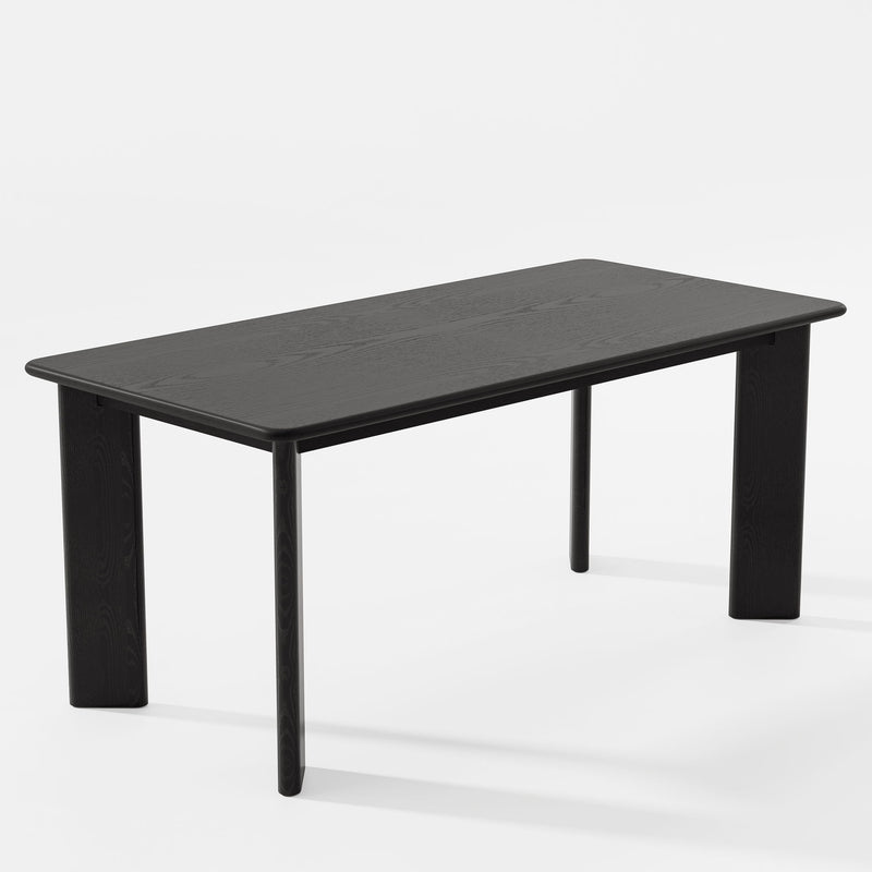 66" Solid Wood Dining Table - Black