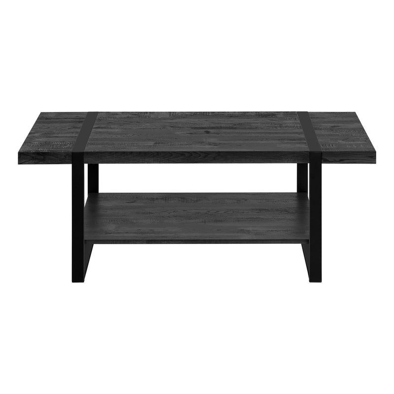 47" Coffee Table With Shelf - Black