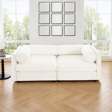 Load image into Gallery viewer, Stylish Sofa With Storage Seat And Cylindrical Backrest
