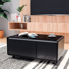 Load image into Gallery viewer, Modern Smart Coffee Table With Built-In Fridge - tooth Speaker, Wireless Charging, Touch Control Panel, USB Interface, Outlet Protection, Atmosphere Light
