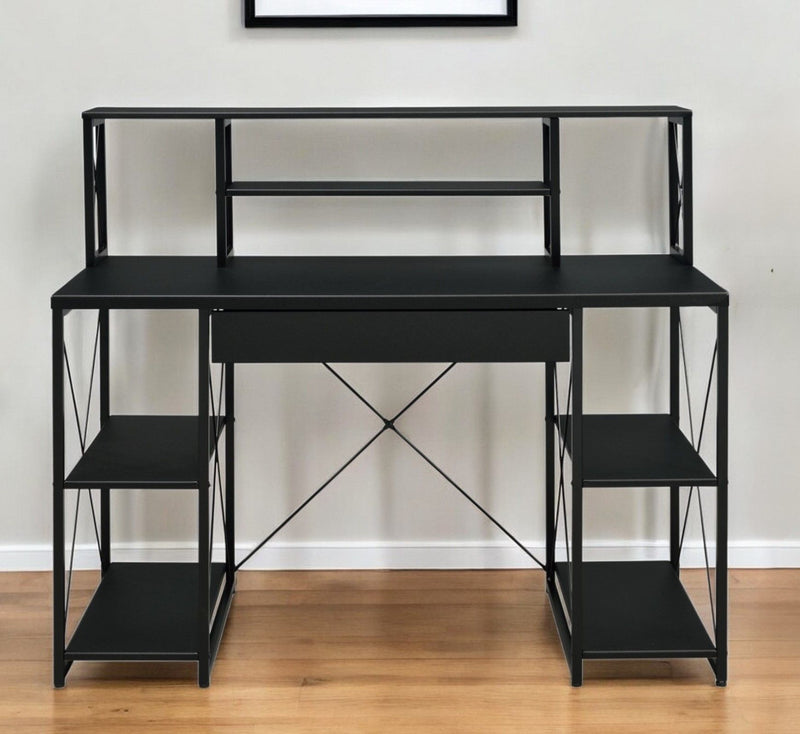 47" x 24" x 41" Computer Desk - Black