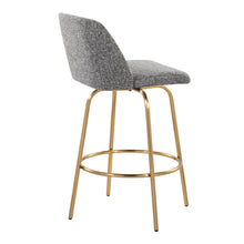 Load image into Gallery viewer, Toriano - Contemporary, Fixed Height Counter Stool With Swivel With Round Footrest (Set of 2)
