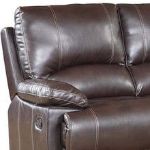 Load image into Gallery viewer, Love Seat Faux Leather Manual Reclining - Brown

