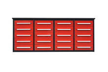 Load image into Gallery viewer, Garage Storage Cabinets With Workbench (With 20 Drawers) - Red

