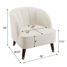 Load image into Gallery viewer, Elegant Upholstered Barrel Accent Chair With Wooden Legs
