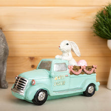 Load image into Gallery viewer, Happy Easter Bunny Car Figurine - Aqua
