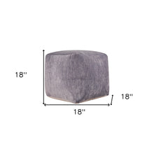 Load image into Gallery viewer, Chenille Cube Pouf Ottoman - Gray

