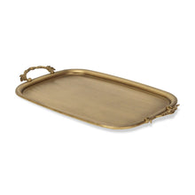 Load image into Gallery viewer, 19" Cast Iron Handmade Vanity Tray - Antiqued Gold
