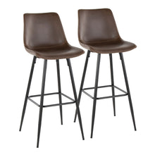Load image into Gallery viewer, Durango - Industrial / Urban Fixed Height Barstool Square Footrest (Set of 2) - Black / Espresso

