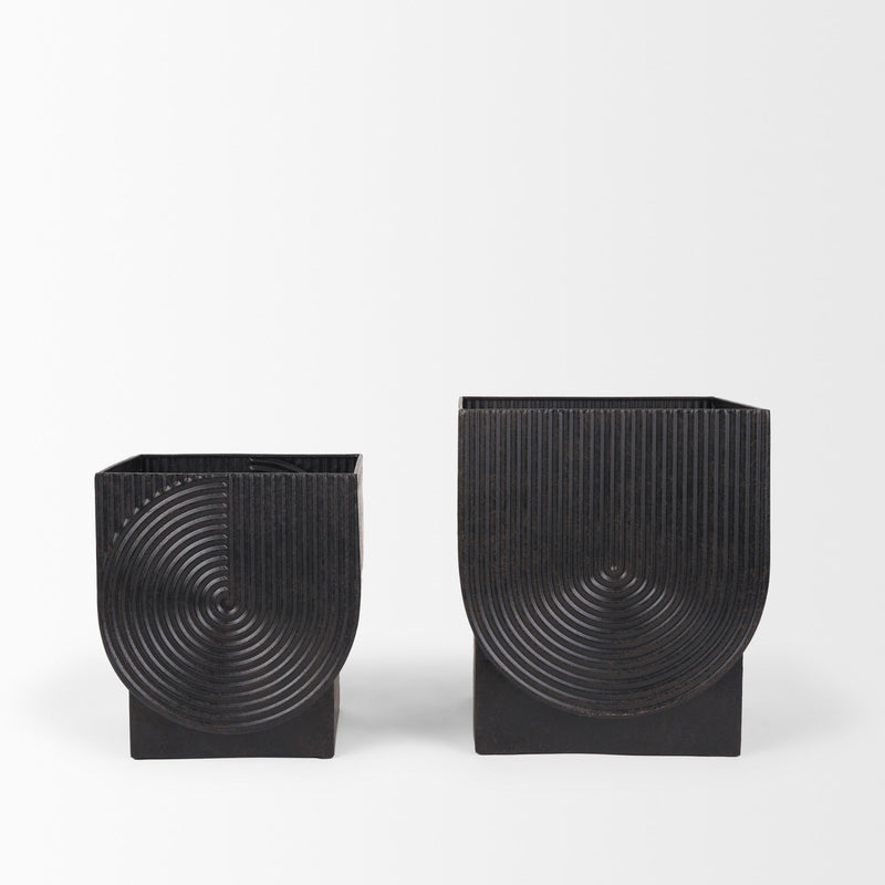 Pot Planters (Set of 2) - Black