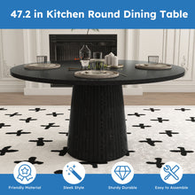 Load image into Gallery viewer, Round Dining Table With Strip Base
