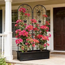 Load image into Gallery viewer, Garden Metal Trellis Rustproof Trellis For Climbing Plants Outdoor Flower Support
