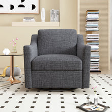 Load image into Gallery viewer, 360 Degree Swivel Armchair, Skin Friendly Fabric, Ergonomic Design, Brass Nail Decorative Armchair
