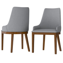 Load image into Gallery viewer, Wood Dining Parsons Chairs (Set of 2) - Gray / Walnut
