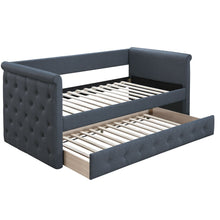 Load image into Gallery viewer, Contemporary Button Tufted Daybed With Slat Trundle
