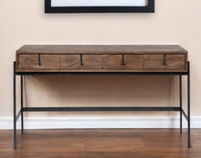 Load image into Gallery viewer, Solid Wood Console Table And Drawers - Brown And Black
