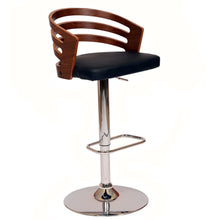 Load image into Gallery viewer, 44" Swivel Low Back Adjustable Height Bar Chair - Black / Silver
