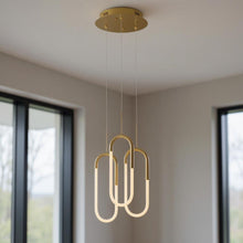 Load image into Gallery viewer, 3 Light Metal LED Dimmable Smart Enabled Chandelier - Gold
