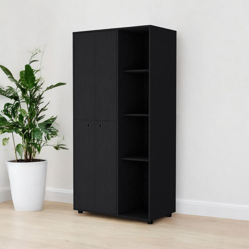 Drawer Dresser Wooden - Black