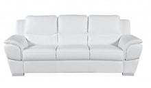 Load image into Gallery viewer, Leather Sofa - White / Silver
