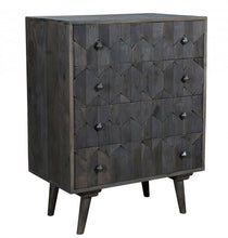 Load image into Gallery viewer, Solid Wood Four Drawer Dresser - Dark Gray
