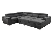 Load image into Gallery viewer, 125&quot; Modern U Shaped 7-seat Sectional Sofa Couch with Adjustable Headrest, Sofa Bed with Storage Chaise-Pull Out Couch Bed for Living Room ,Dark Gray
