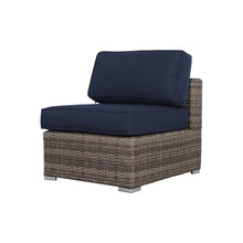 Load image into Gallery viewer, Wide Armless Outdoor Chairs With Cushions (Set of 2)
