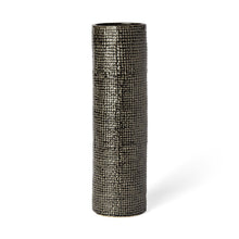 Load image into Gallery viewer, Abstract Cylinder Table Vase (397491) - Black / Gold
