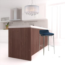 Load image into Gallery viewer, Stainless Steel Low Back Bar Height Bar Chair - Blue And Silver
