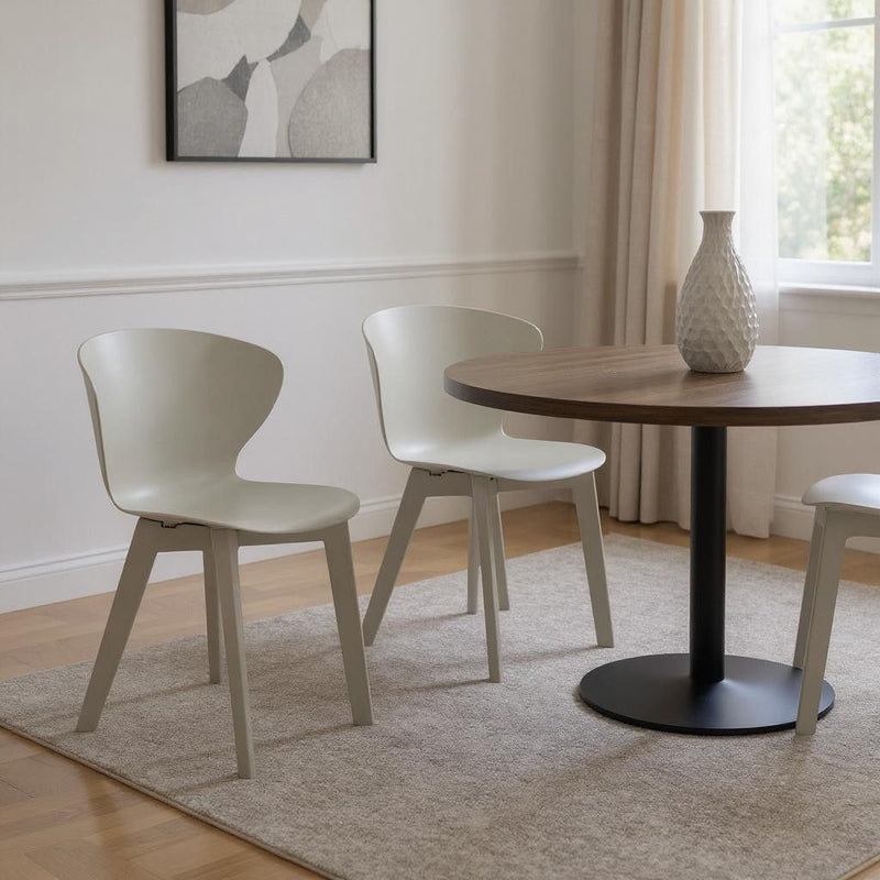 Heavy Duty Plastic Dining Side Chair (Set of 4) - Gray
