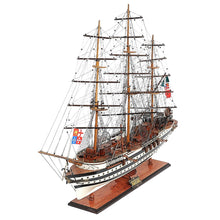 Load image into Gallery viewer, Hand Painted Amerigo Vespucci Model Boat - Black / White
