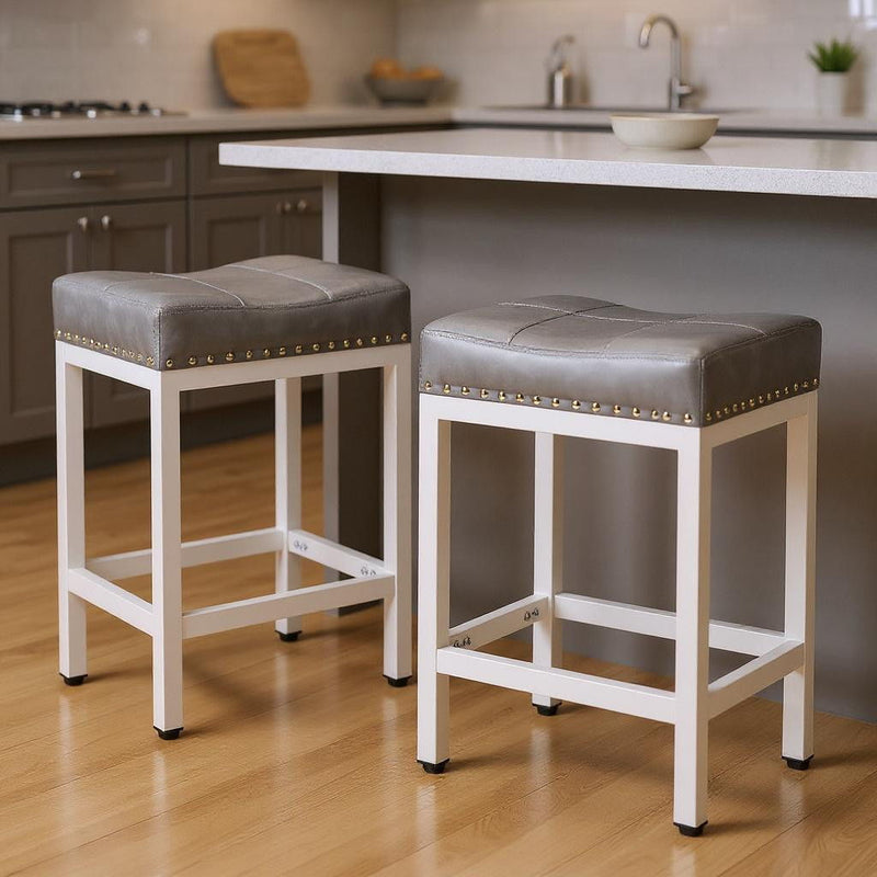 Tufted Club Chair (Set of 2) - Black / Gray