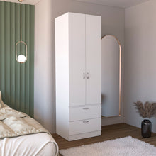 Load image into Gallery viewer, Armoire Organiser, Two Shelves, Rod, Double Door Cabinet Armoire
