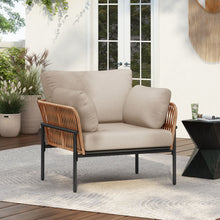 Load image into Gallery viewer, Rope Lounge Chair With Cushions For Modern Spaces
