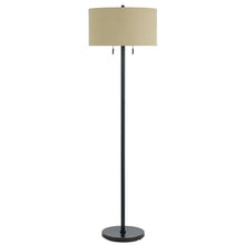 Load image into Gallery viewer, Two Light Traditional Shaped Floor Lamp With Brown Rectangular Shade - Bronze
