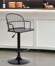 Load image into Gallery viewer, 23" Iron Low Back Adjustable Height Bar Chair - Black
