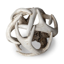 Load image into Gallery viewer, Faux Antler Decorative Orb - Off White / Brown
