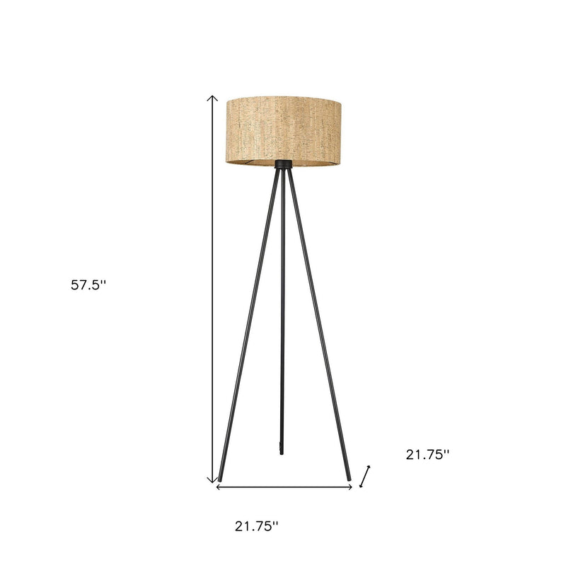 Tripod Floor Lamp With Shade - Matte Black