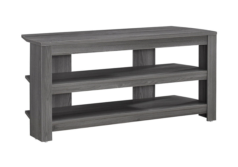 Open Shelving TV Stand - Ash Gray