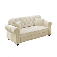 Load image into Gallery viewer, Upholstered Chesterfield Sofa With Nailhead Trim And Rolled Armrests
