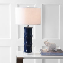 Load image into Gallery viewer, 27" Novelty Table Lamp LED With Drum Shade - Navy Blue

